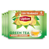 Lipton frente del empaque mostrando 120 bolsitas y beneficio de suministro prolongado