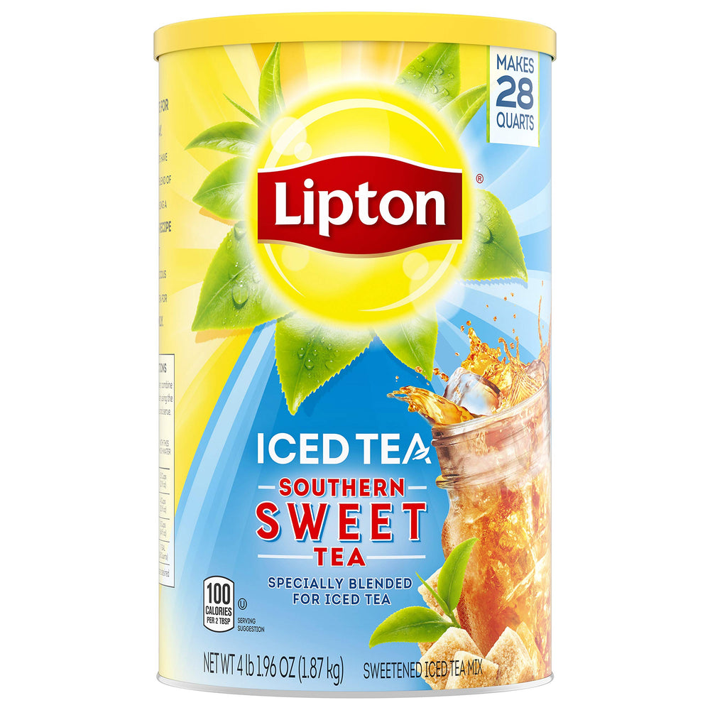 Lipton envase frontal mostrando marca y rendimiento, facilita preparación rápida