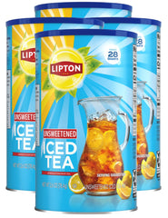 Lipton envase frontal mostrando la marca y rendimiento para uso familiar