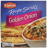 Lipton Golden Onion frente del empaque mostrando diseño y cantidad