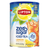 Lipton lata frontal mostrando diseño y tamaño, ventaja: practicidad de 28 cuartos
