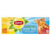 Lipton packaging frente mostrando 48 bolsitas y beneficios de formato familiar