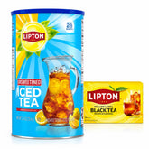 Lipton envase frontal mostrando la lata y beneficios rápidos