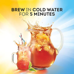 Lipton bolsitas junto a una regla para comparar tamaño y cantidad práctica