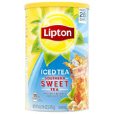 Lipton canister frontal mostrando el envase y claridad del producto