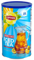 Vaso de té helado Lipton con hielo ofreciendo una bebida refrescante al instante