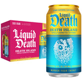 Liquid Death lata Death Island vista frontal, sabor tropical listo para beber