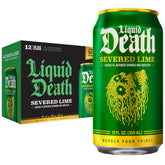 Liquid Death lata frontal mostrando diseño y atractivo refrescante