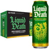 Liquid Death lata Severed Lime frontal mostrando diseño y atractivo