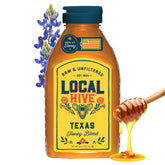 Local Hive vista frontal del frasco 16 oz con diseño claro y natural