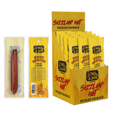 Long John Snacks pack frontal mostrando las 12 salchichas pickled y variedad