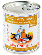 Longevity frente lata 14 oz mostrando etiqueta y diseño, facilita identificación rápida