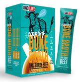 LonoLife empaque frontal que muestra sabor curry tailandés y beneficios prácticos