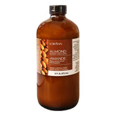 LorAnn Oils emulsión de almendra botella frontal con etiqueta clara y usable