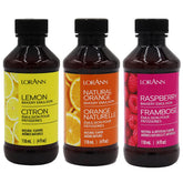LorAnn Oils paquete frontal mostrando las tres emulsiones, variedad clara