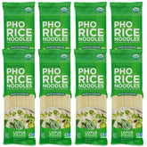Lotus Foods empaque frontal del pho orgánico mostrando marca y beneficio sin gluten