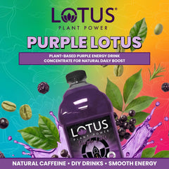 LOTUS PLANT POWER textura del concentrado morado lista para diluir y mezclar