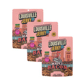 Louisville Vegan Jerky frente del empaque mostrando el tamaño y marca