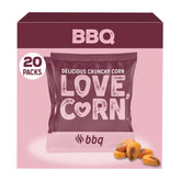 Love Corn empaque frontal mostrando 20 bolsas y beneficio porciones individuales