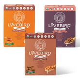 Lovebird frente del empaque mostrando ingredientes orgánicos y beneficios claros