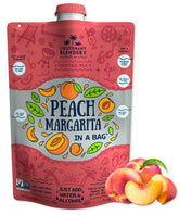 Lt. Blender bolsa frontal mostrando mix de margarita durazno, fácil y lista para congelar