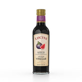 Lucini botella frente mostrando diseño y autenticidad para cocina gourmet