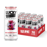 Lucky Energy lata frontal Red Ryder Punch mostrando diseño y beneficio energía potente