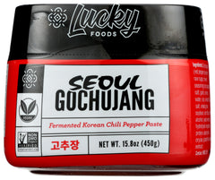 Lucky envase frontal con pasta gochujang mostrando marca y color