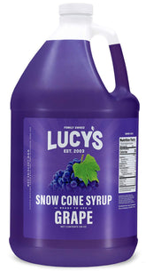 Lucy’s envase de galón frontal mostrando marca y volumen, ideal para negocios