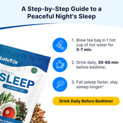 LULUTOX taza con infusión caliente ofreciendo confort nocturno