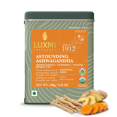 Luxmi paquete frontal mostrando diseño y peso 100 g, práctica conservación