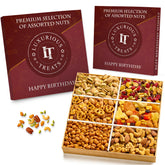 Luxurious Treats caja frontal temática cumpleaños, ideal como regalo gourmet