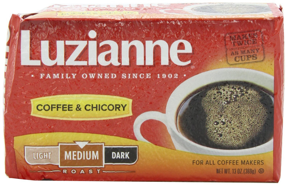 Luzianne frente del empaque mostrando marca y mezcla para conservar aroma