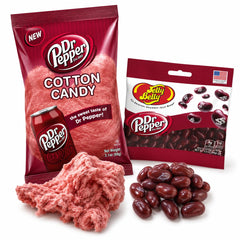 LYZA'S SWEETS & TREATS frontal del pack Dr. Pepper muestra ambas bolsas y atractivo regalo