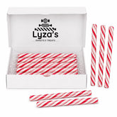 LYZA'S SWEETS & TREATS palito de menta frontal, presentación atractiva y lista para regalo