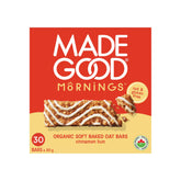 MadeGood empaque frontal mostrando 30 barras, ideal para familias