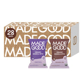 MadeGood frente del empaque variedad 28 pack mostrando conveniencia