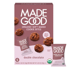 MadeGood paquete frontal mostrando 30 galletas mini para llevar