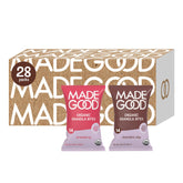MadeGood vista frontal del paquete que destaca variedad y conveniencia