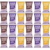 MadeGood pack frontal mostrando 24 bolsitas, conveniencia para llevar