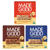 MadeGood empaque delantero mostrando variedad y conveniencia