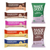 MadeGood vista frontal del paquete variedad 36 unidades, conveniencia para loncheras