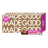 MadeGood paquete frontal mostrando 30 barras, conveniencia a granel