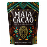 MAIA CACAO frontal del envase mostrando etiqueta y calidad orgánica