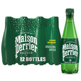 Maison Perrier frente del pack de 12 botellas, apariencia premium y refrescante