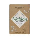 Maldon frasco frontal mostrando escamas y marca, resalta calidad gourmet
