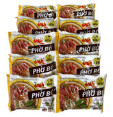 MAMA pack frontal Pho Bo mostrando los diez sobres, práctico y ahorra tiempo