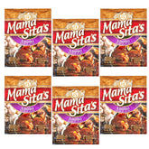 Mama Sita's paquete frontal mostrando seis sobres y la marca clara