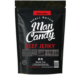 Man Candy frente del empaque mostrando diseño y tamaño portable
