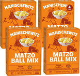 Manischewitz frente del empaque mostrando cuatro sobres y conveniencia